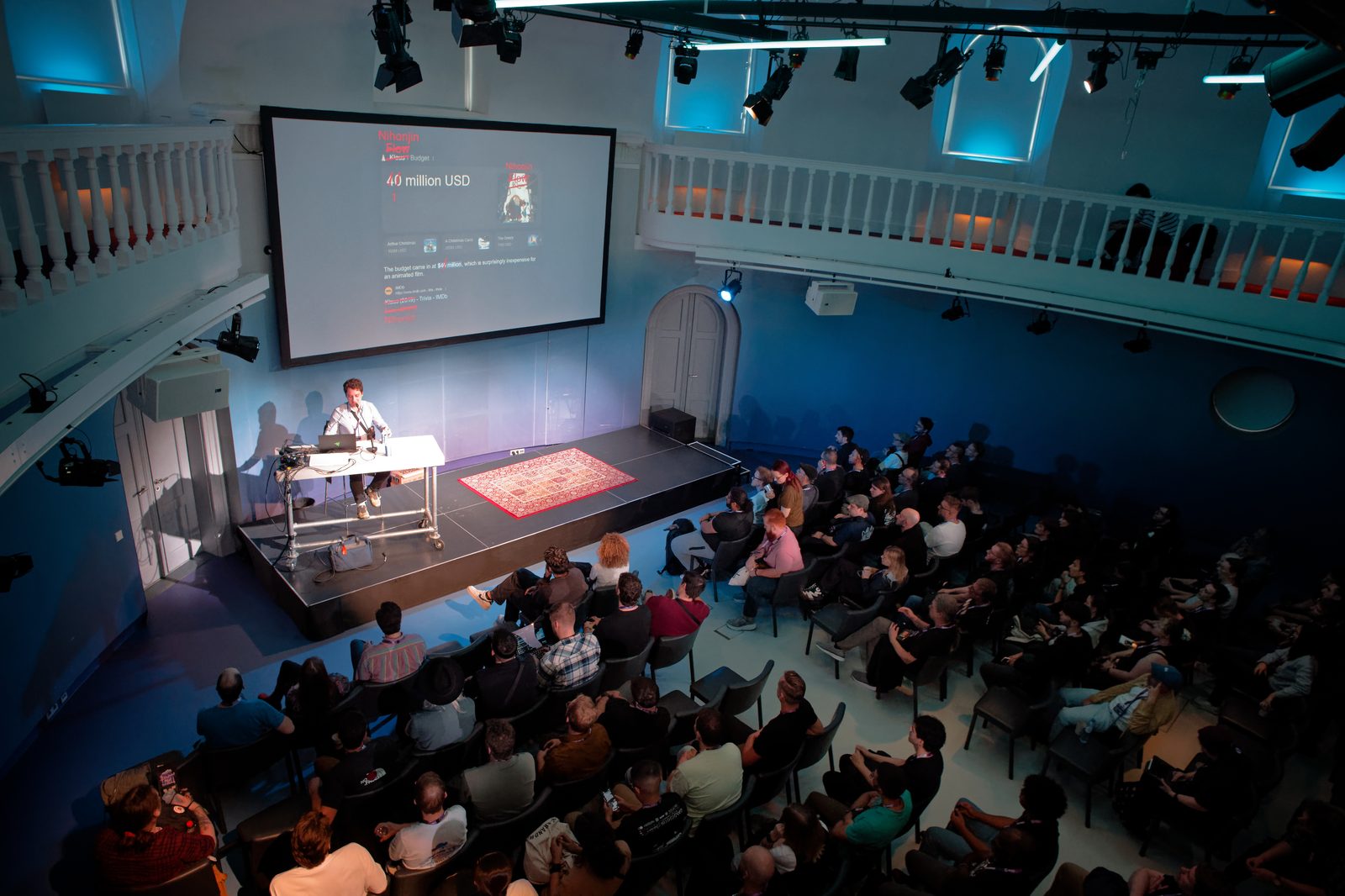 Gregorio Guirado presenting at Blender Conference 2025, Amsterdam