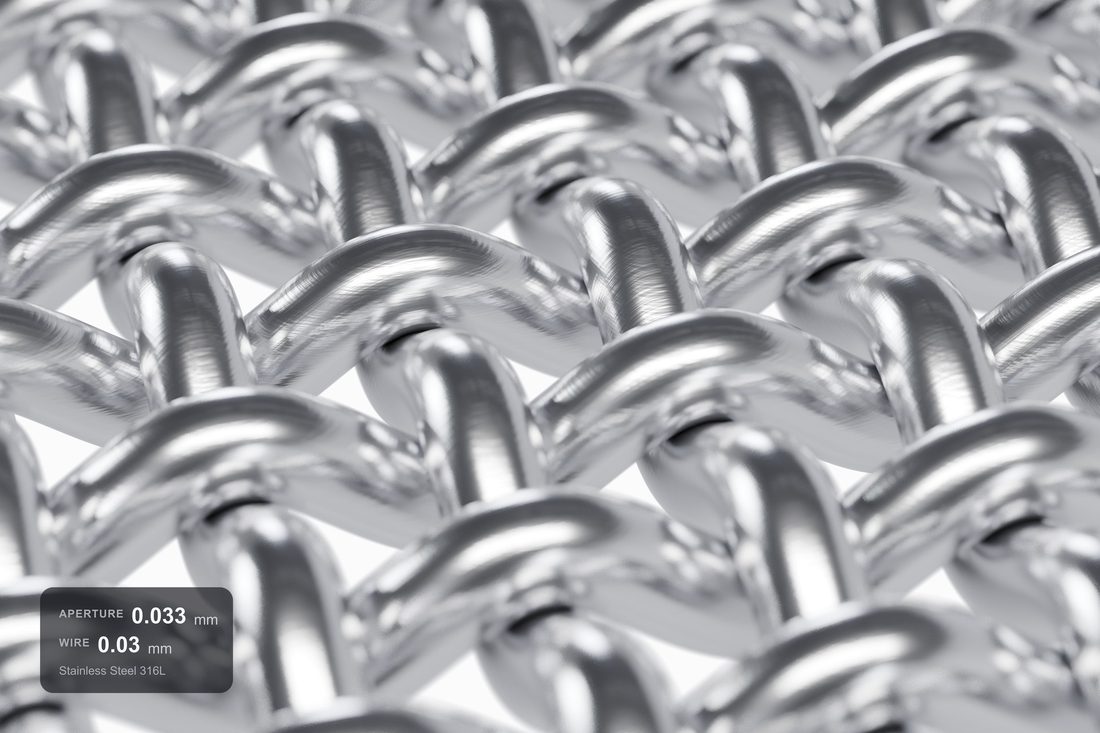 Fine filter mesh 0.033 mm render
